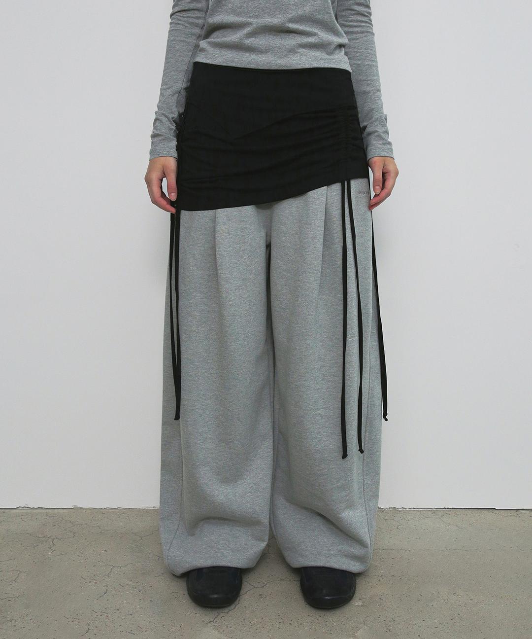 [ 2ND REORDER ] LAYERED STRING MINI SKIRT_BLACK