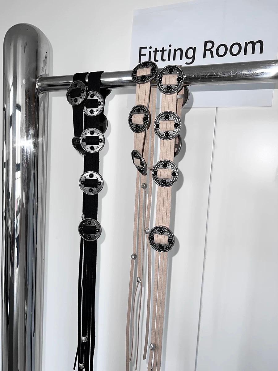 vintage bohemian suede belt(2 color)