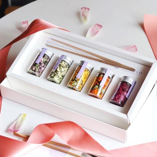 설날선물🌸꽃차5종세트+집게증정+샘플티+카드🌸생일선물