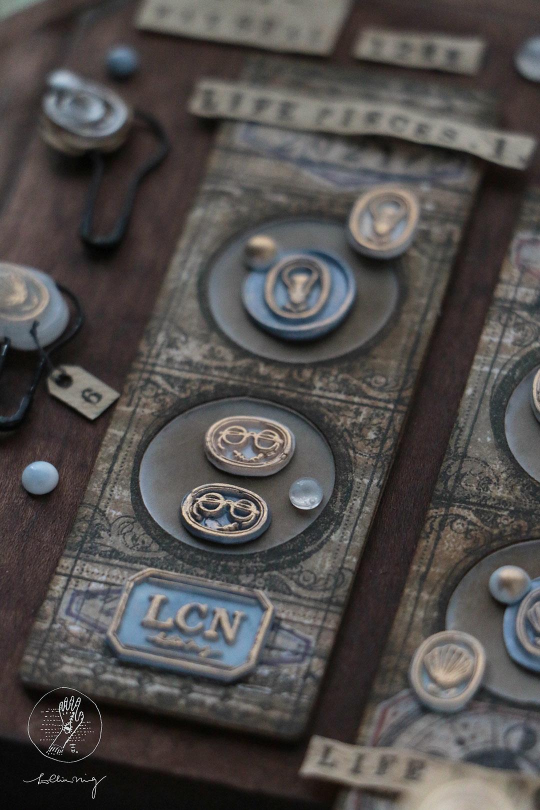 Mini wax seal stamp set :  life pieces 1/ 2