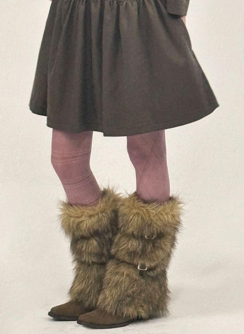 K Leg Warmer Fur Boots
