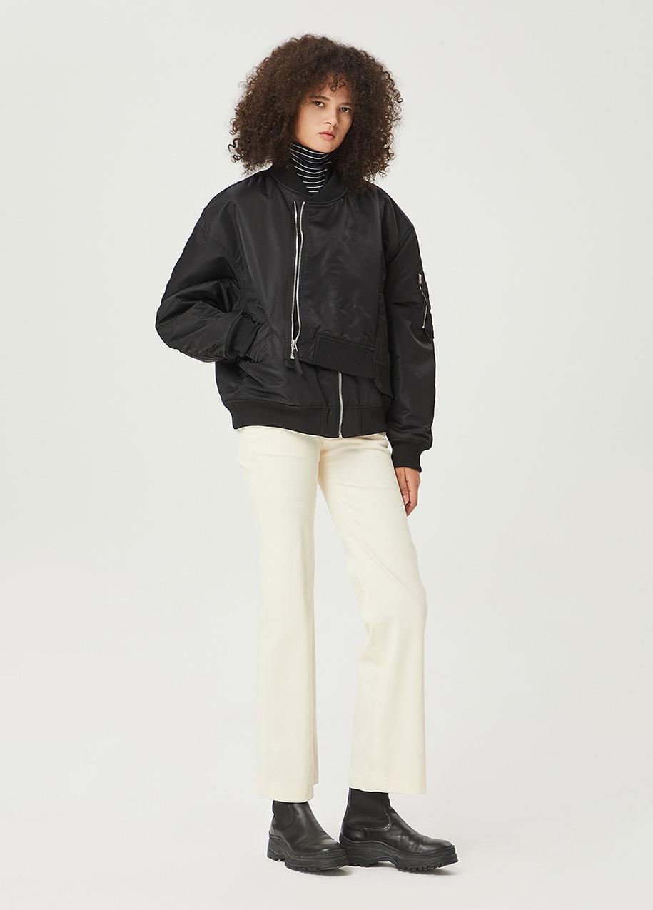 Diagonal zip-up modified MA-1 padding