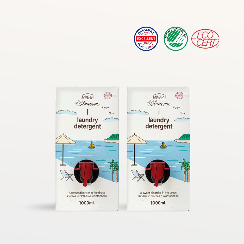 블랑수아 트리플 살균 빨래 냄새제거 중성세제 세탁세제 1L 세트