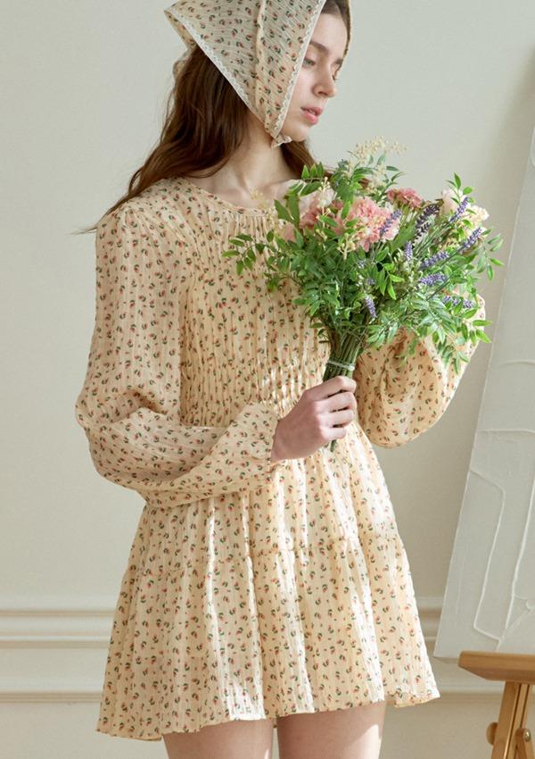 BLOOMING FLOWER DRESS_CREAM