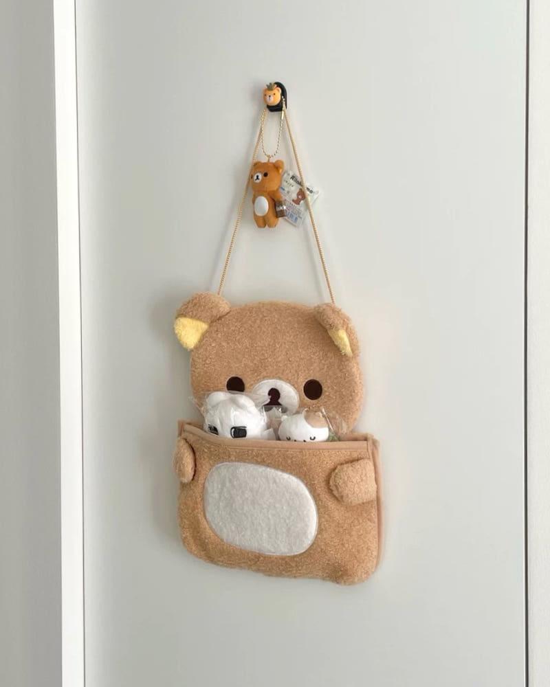 리락쿠마 귀여운 인테리어 소품 키링 정리 보관함 캐릭터 아이 방꾸미기 수납 방문 벽걸이