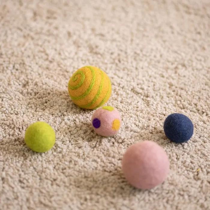 양모 펠트 숨숨볼 세트 (볼 5개 구성)