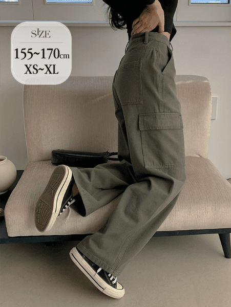 [컬러추가👈힙한트렌드] 카고 코튼 팬츠◆ (와이드,난스판,YKK,기장별)