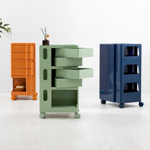 매직 트롤리2 이동식 회전 서랍 4단 수납 웨건 소품