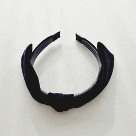 심플 벨벳 왕리본 머리띠