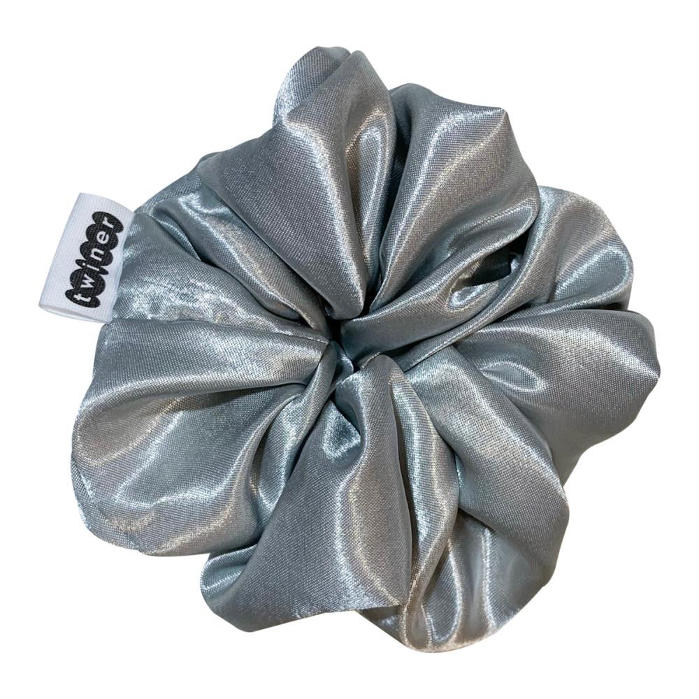 Silver satin Scrunchie (실버새틴 스크런치)