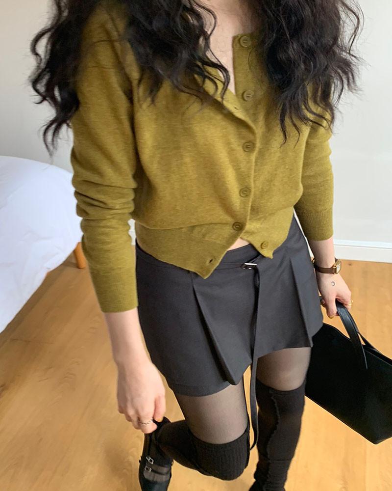 소프 베이직 니트 가디건 기본가디건 데일리 라운드넥