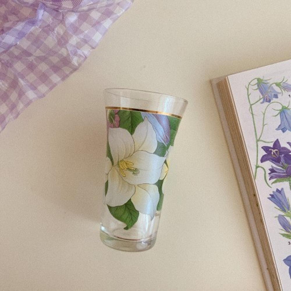 [빈티지] 마리오 발렌티노 플라워 유리컵 화병 소소한식탁