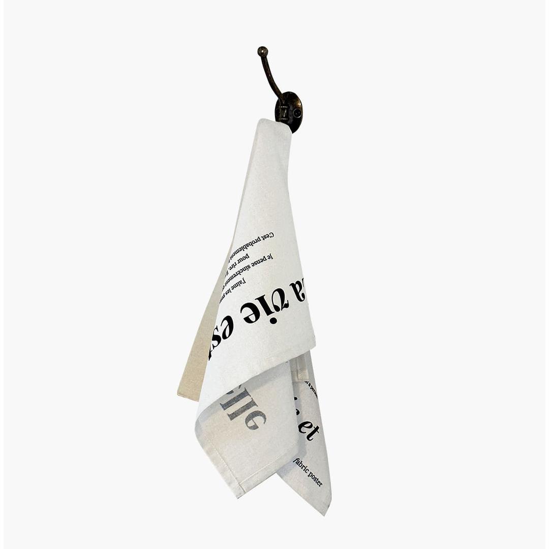 레터링 린넨 키친크로스 ver.La vie est belle