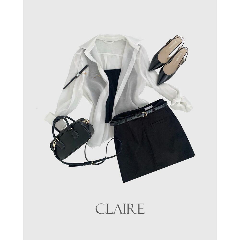 텐셀 시스루 블라우스