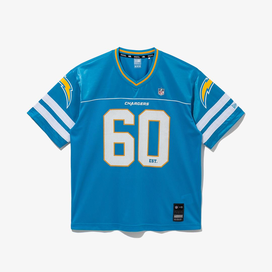 NFL 로스앤젤레스 차저스 폴리에스터 티셔츠 말리부 블루
