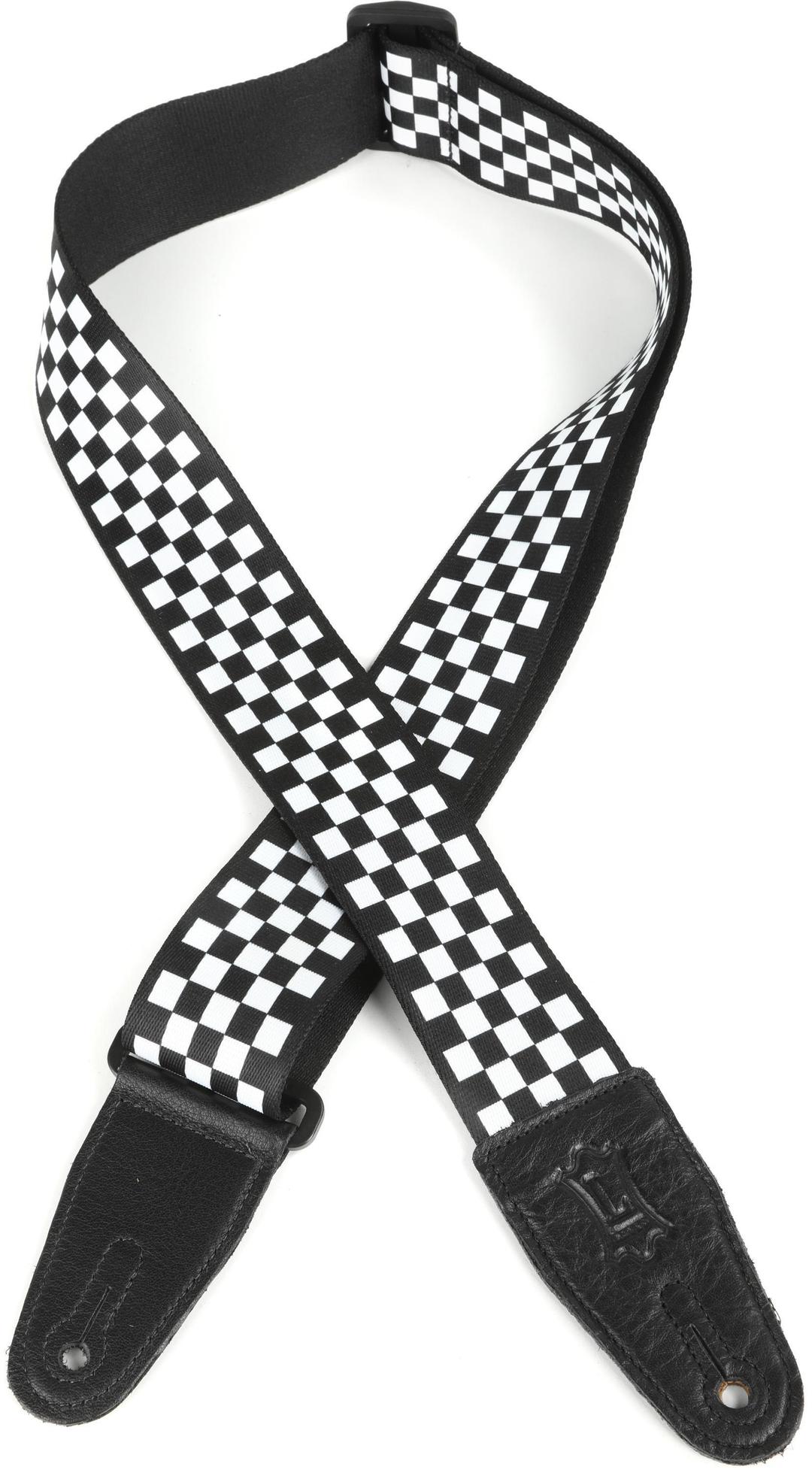 Levy's MP 2" Printed Polyester Guitar Strap - Checkered