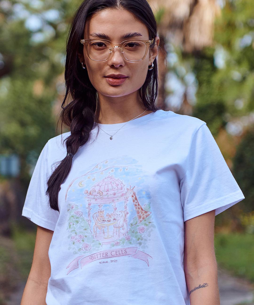 Night Pond Tee-White