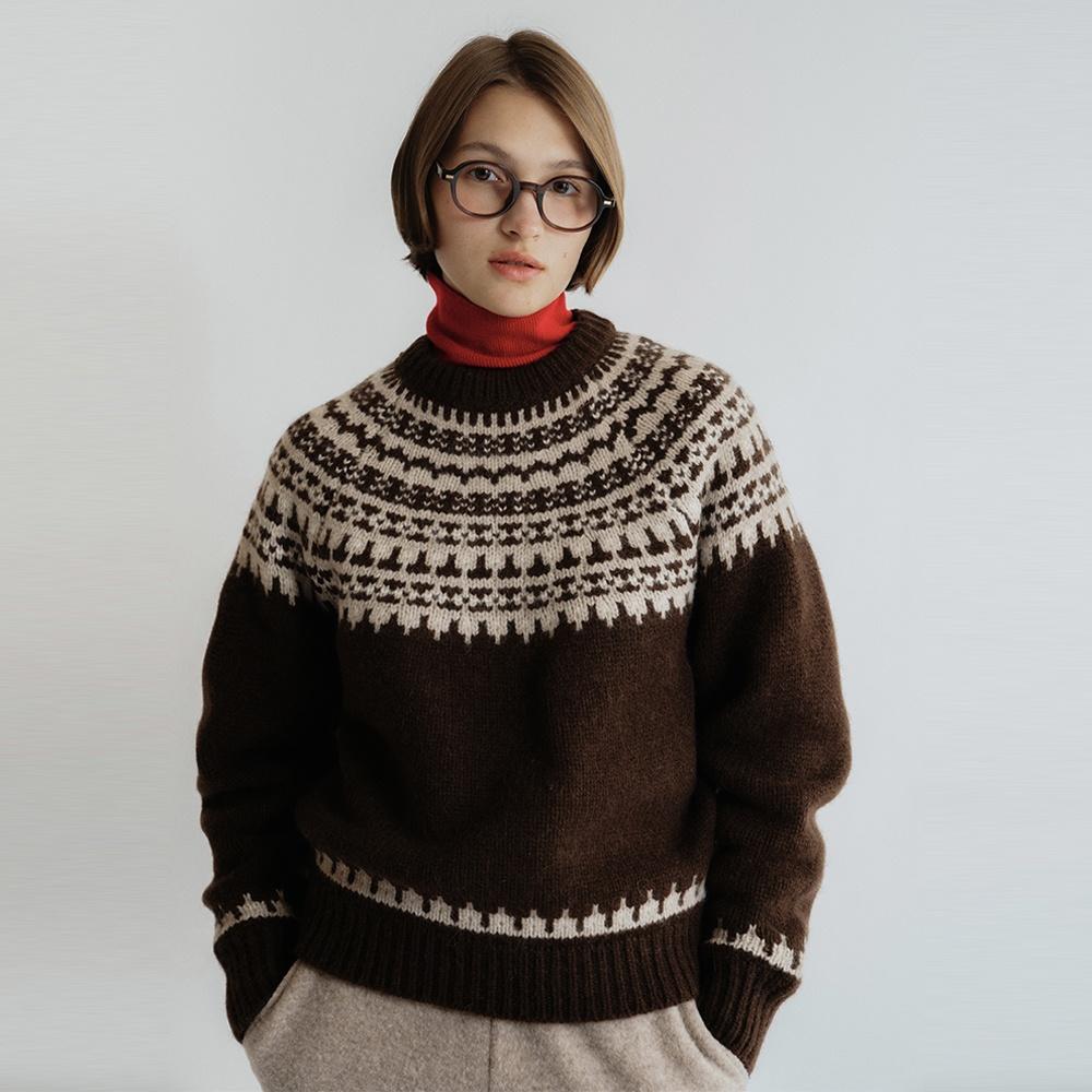 Nordic Baby Alpaca Wool Knit - Brown