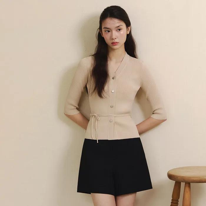 잇미샤 브이넥 버튼 가디건 ITP4ZCD850_3colors