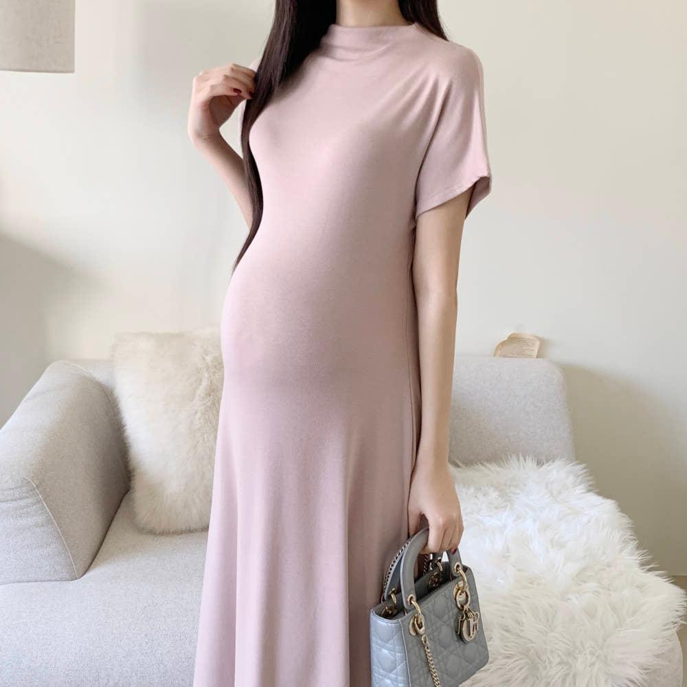 자체제작 클레르 플레어 임산부원피스 반목 폴라 맥시 빅사이즈 주수 만삭촬영 임부복