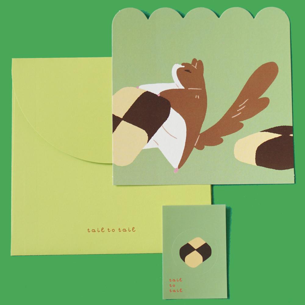 체크쿠키 태피 카드 엽서 & 봉투 세트