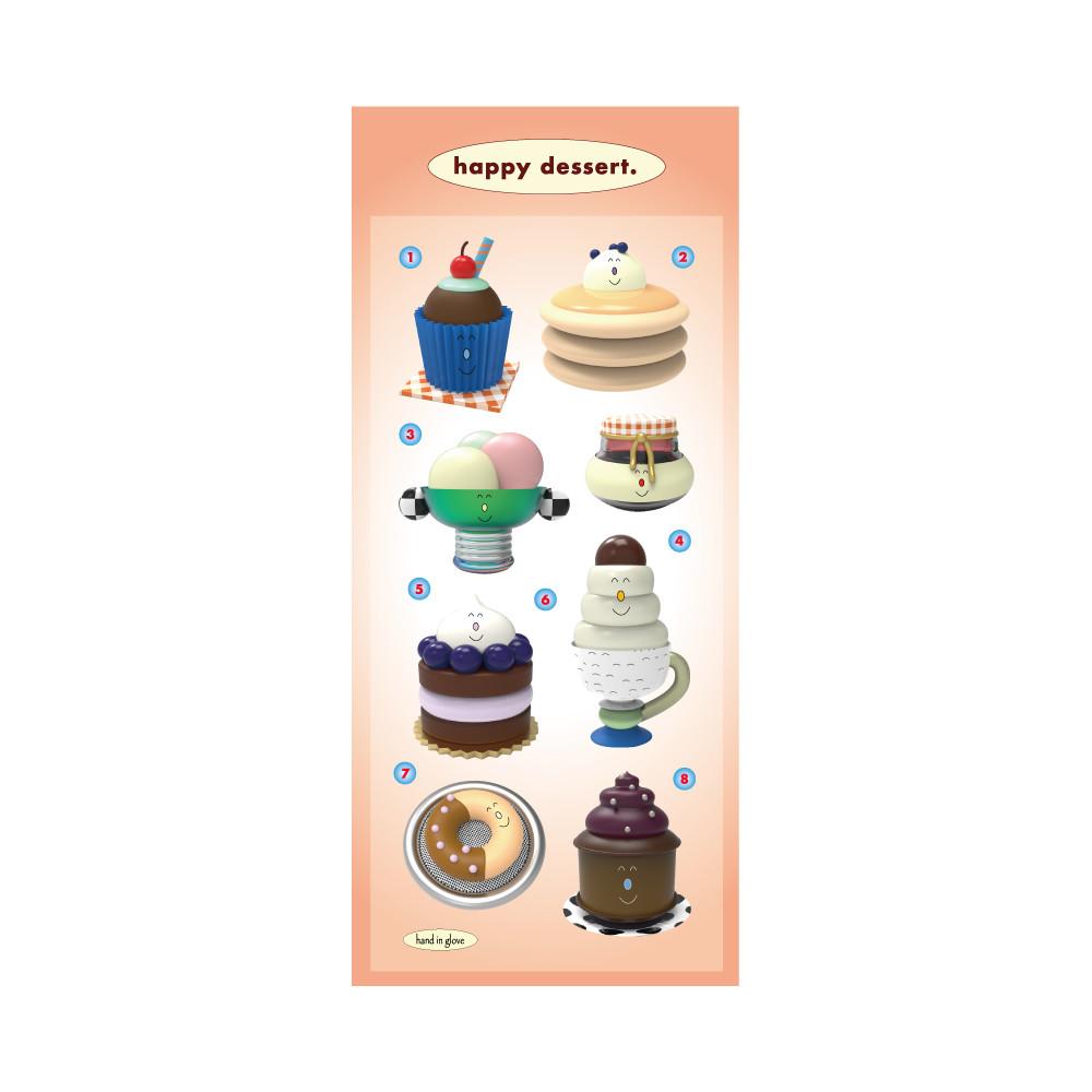 [hand in glove]  happy dessert sticker