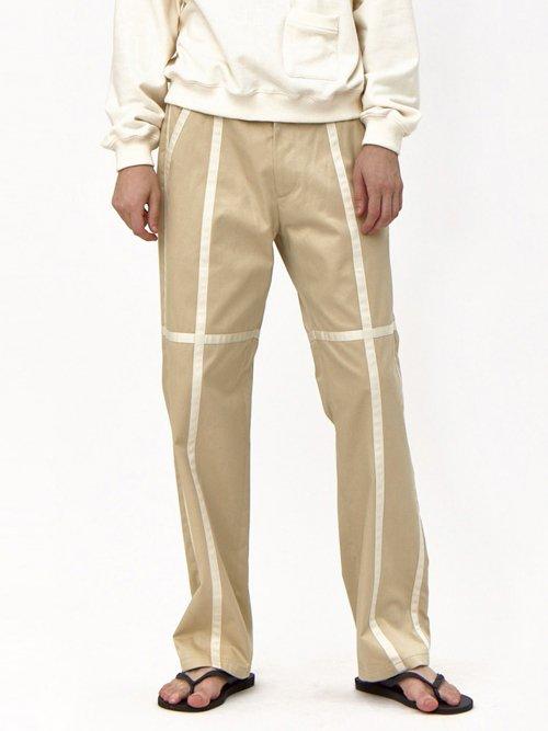 기준 맨(KIJUN MEN)  Taped Pants Light Beige - 사이즈 & 후기 | 무신사