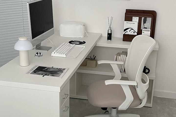 [10%쿠폰] 유닛 컴퓨터 책상+책장 데스크 세트 1200 (2단/4단)