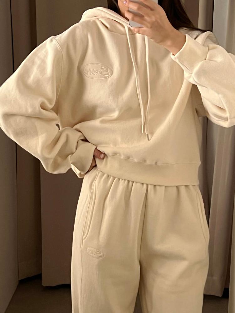 센스 크롭 양기모 후드 티셔츠 3color 세트가능