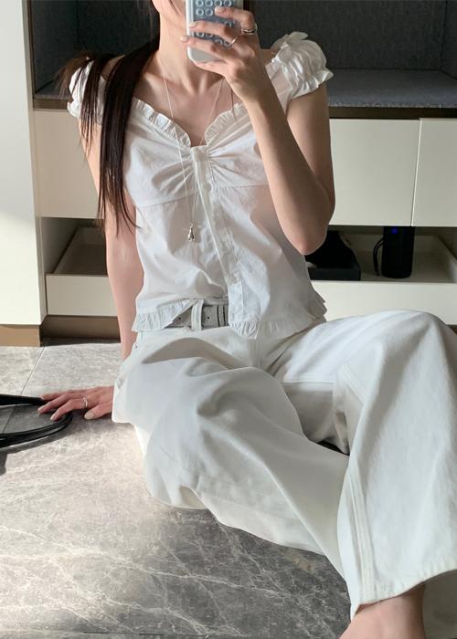 로맨스 셔링 블라우스 (3 color)