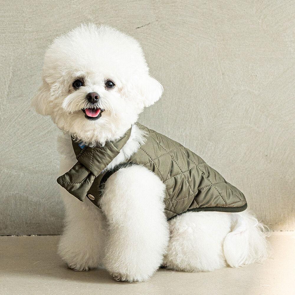퀄팅 발열 패딩 조끼(카키)