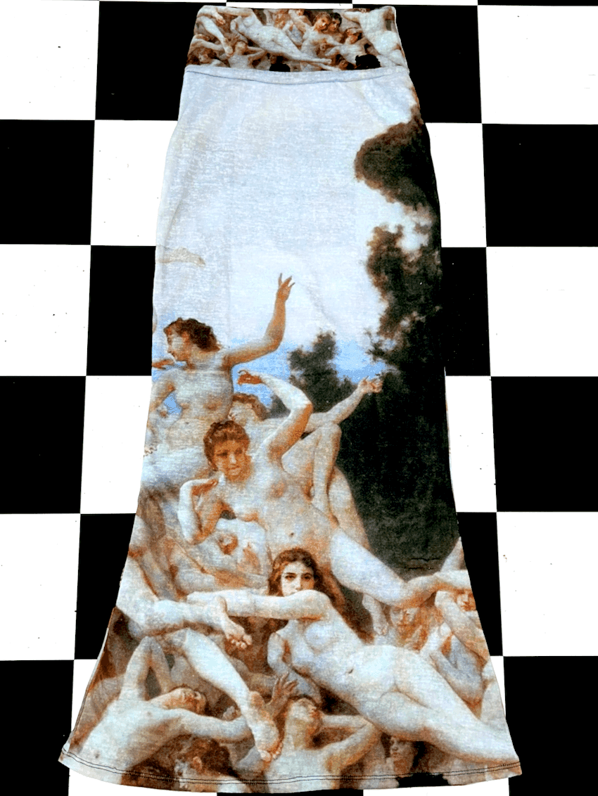 HEAVENLY BODIES SLUB SKIRT