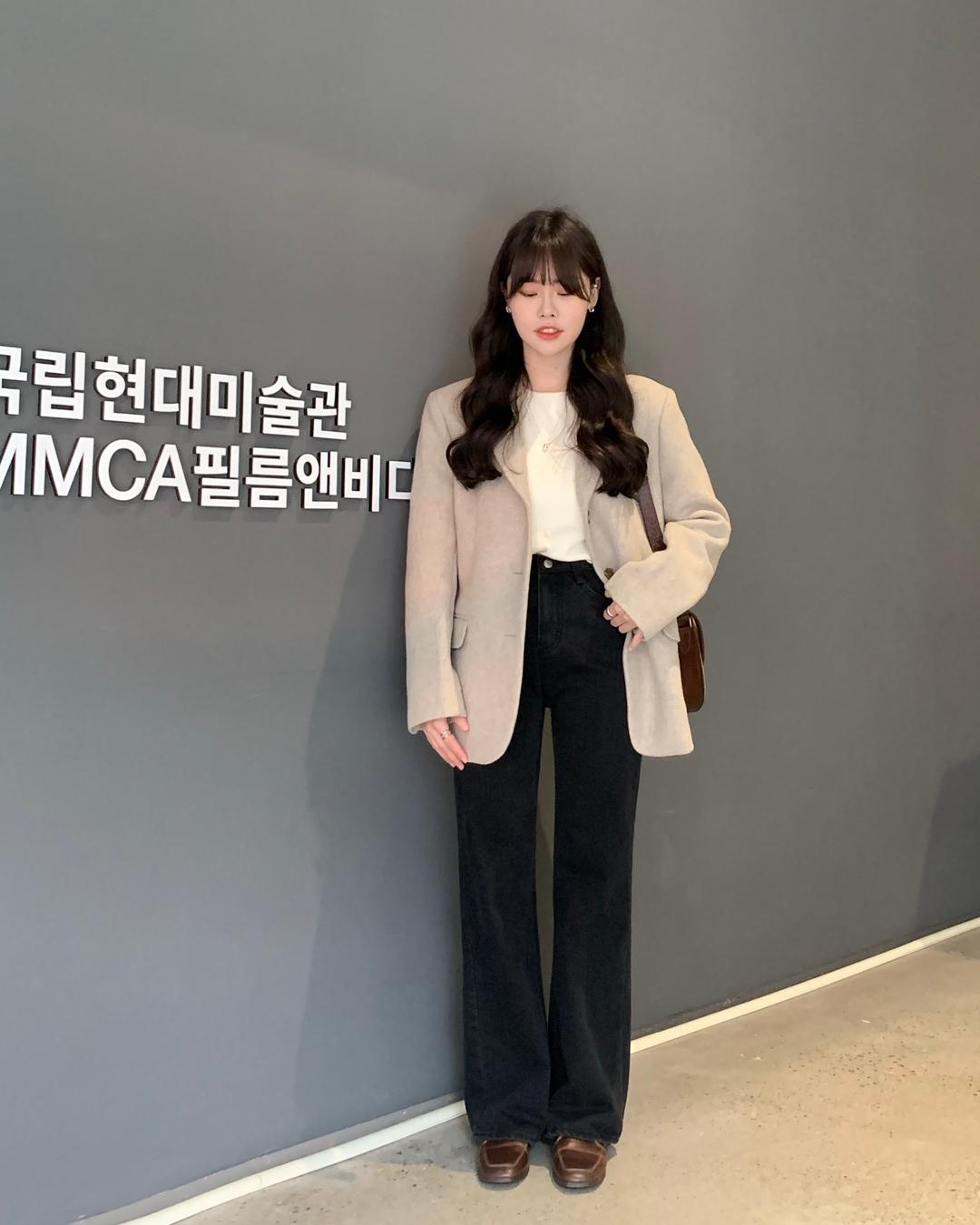 STUDIO DARKGREY WIDE LONG PANTS