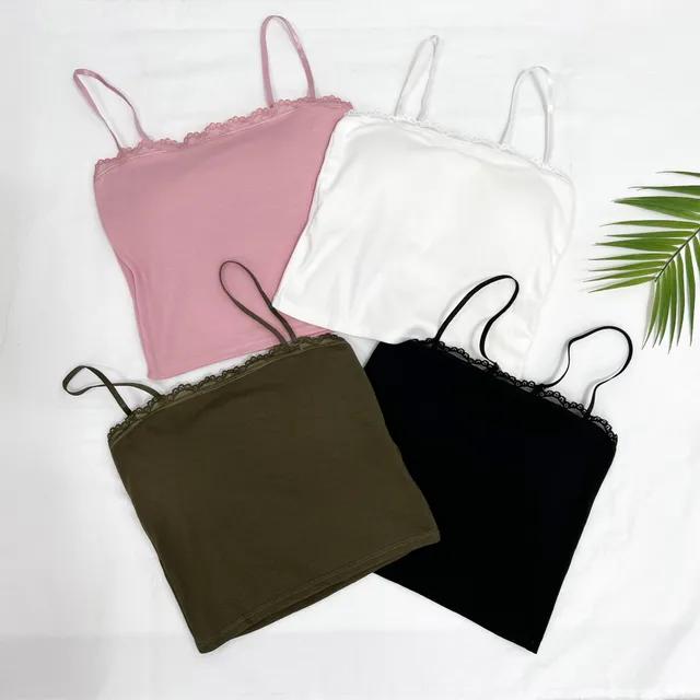 나나 레이스 크롭 튜브 나시탑 캡내장 이너 티셔츠 요가 필라테스 짐웨어 애슬레저룩