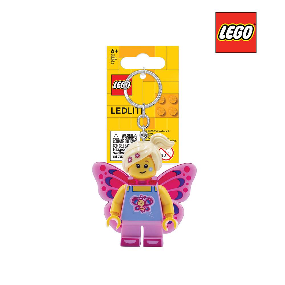 레고 클래식 버터플라이 걸 키체인 LED 열쇠고리 키홀더