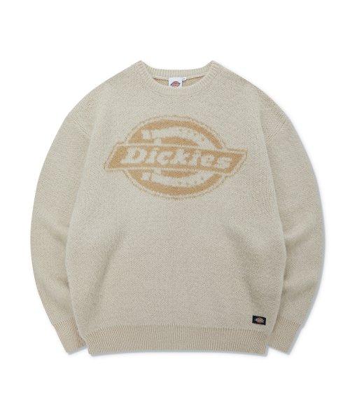 아이코닉 로고 헤어리 니트 - 아이보리