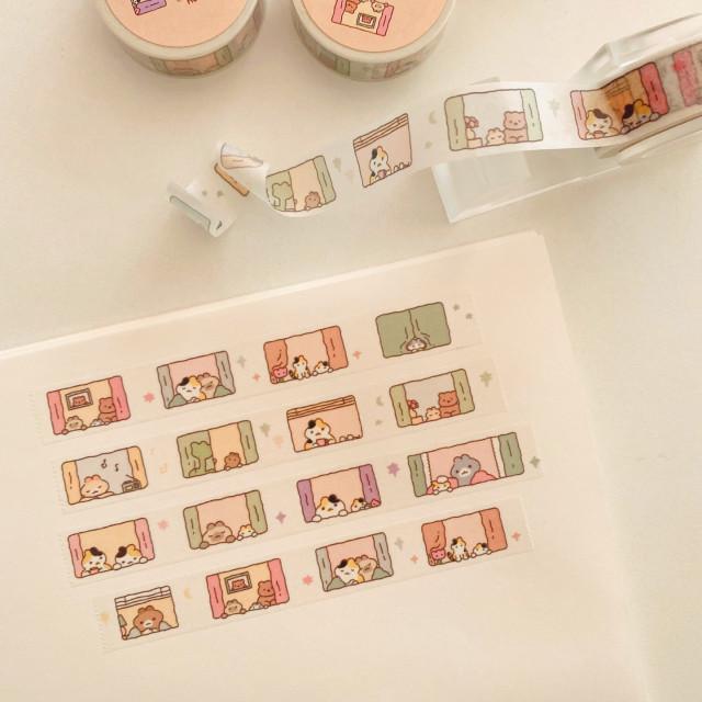 고양이빵집 고양이의창문 마스킹테이프