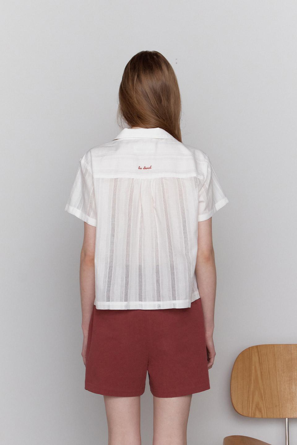 90's tailored shirt - ivory
