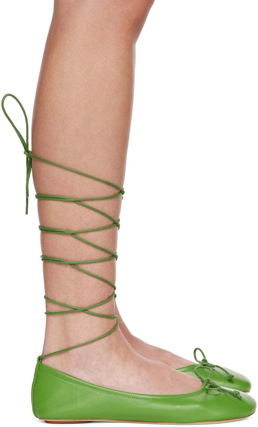그린 애나벨 발레리나 플랫 슈즈