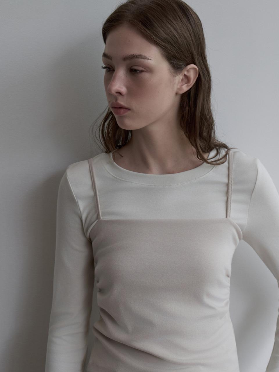 레이어드 티셔츠 베이지 amr2135