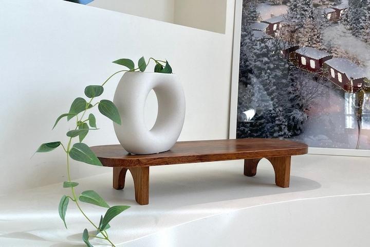 원목 화분받침대 정리대 우드 트레이 진열대 2size