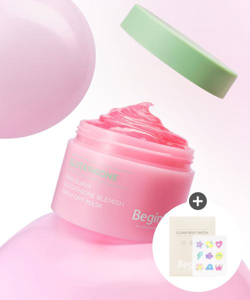 핑크 구아바 글루타치온 흔적 워시오프 마스크 90g (클리어 스팟 패치 증정)