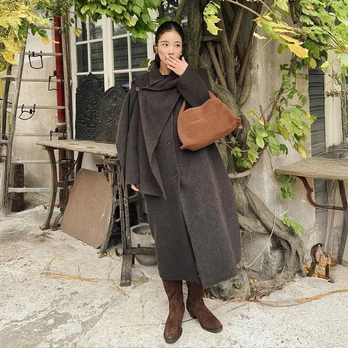 Detachable Scarf Coat KW5WH8400_94