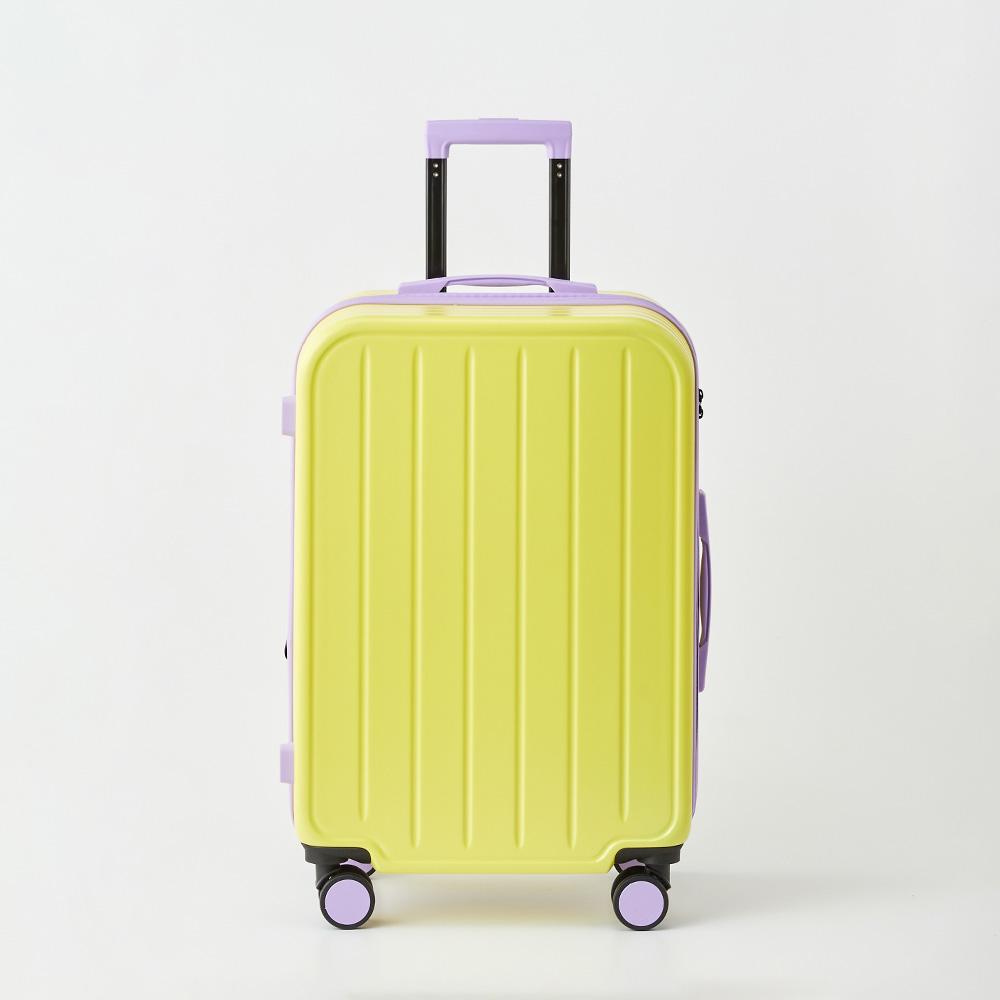BT 버터 트래블 확장형 투컬러 캐리어 24형 옐로우 퍼플