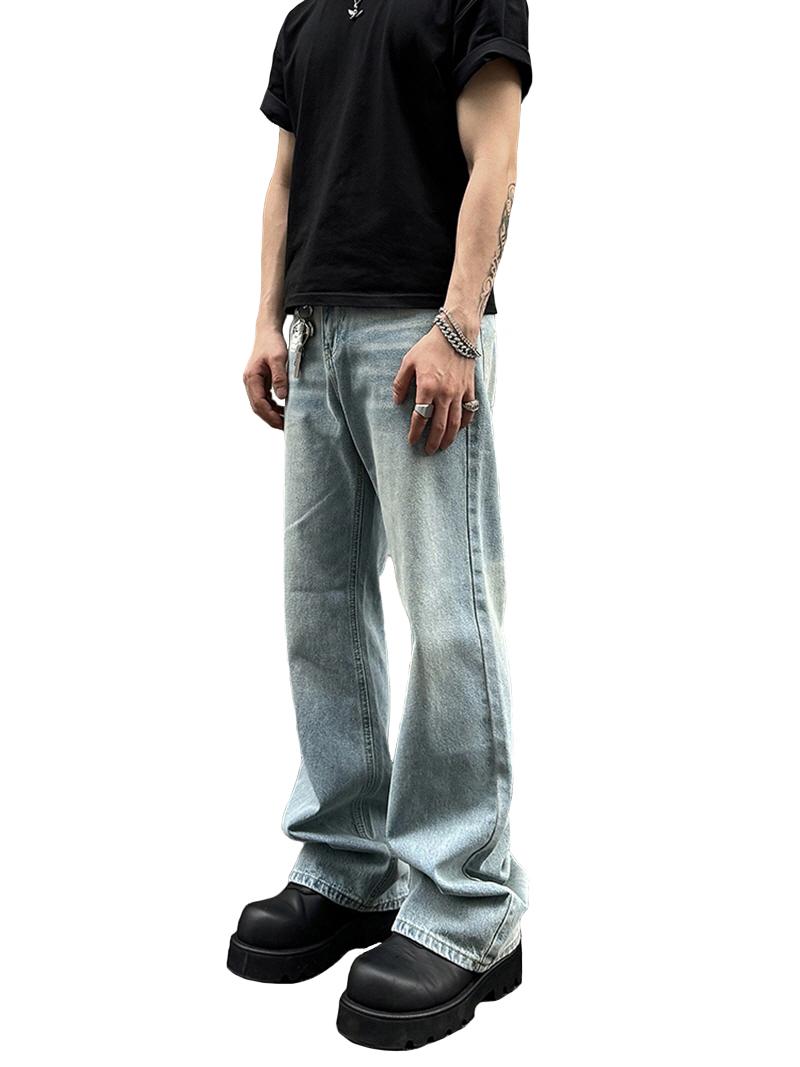 Washing Light Blue Denim Pants