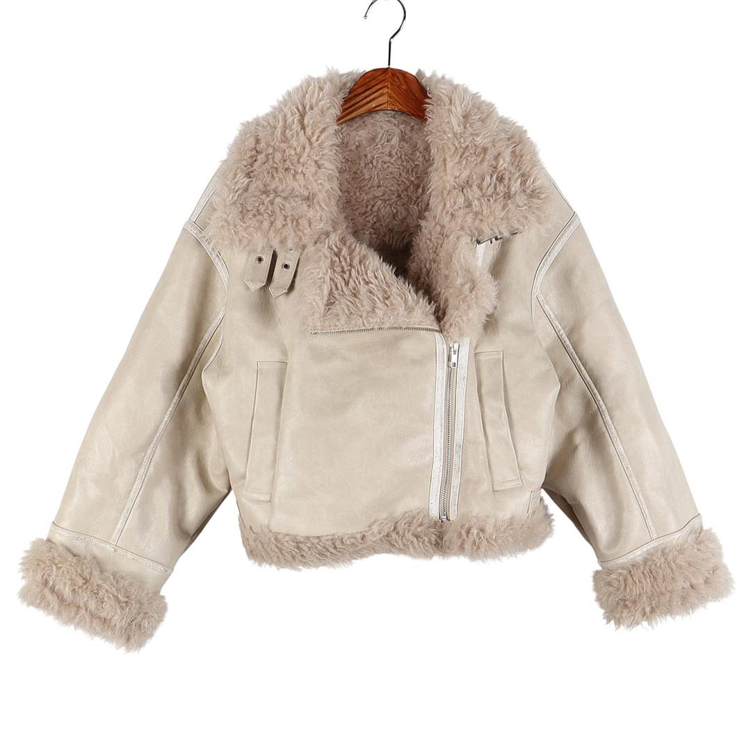 무루아 MURUA 라이더 숏 무스탕 우먼스F