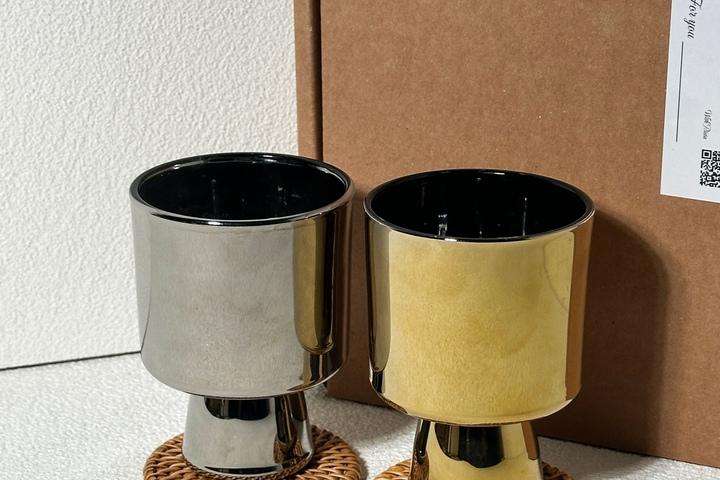 골드 실버 콘컵 유리컵 세트 집들이선물 결혼선물 위스키잔 온더락 고블렛잔