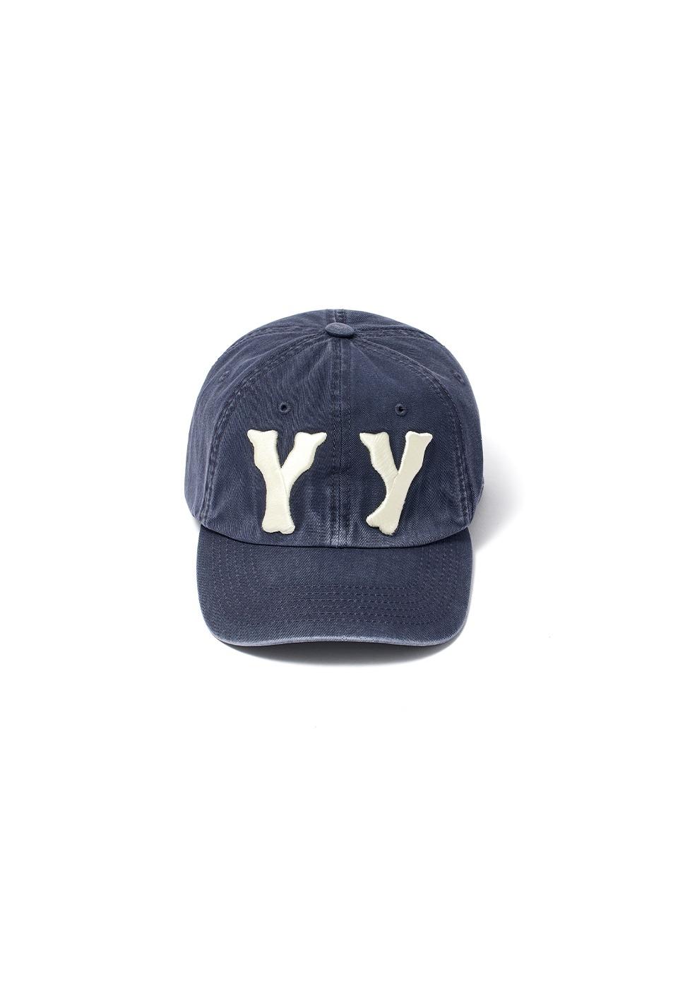 [6/17 DELIVERY] YY HEART BONE BALL CAP, NAVY