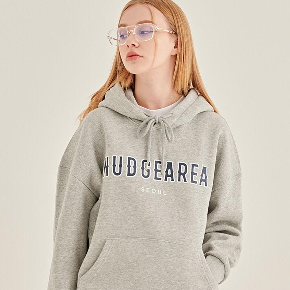 에리어 기모 후드티 (그레이)