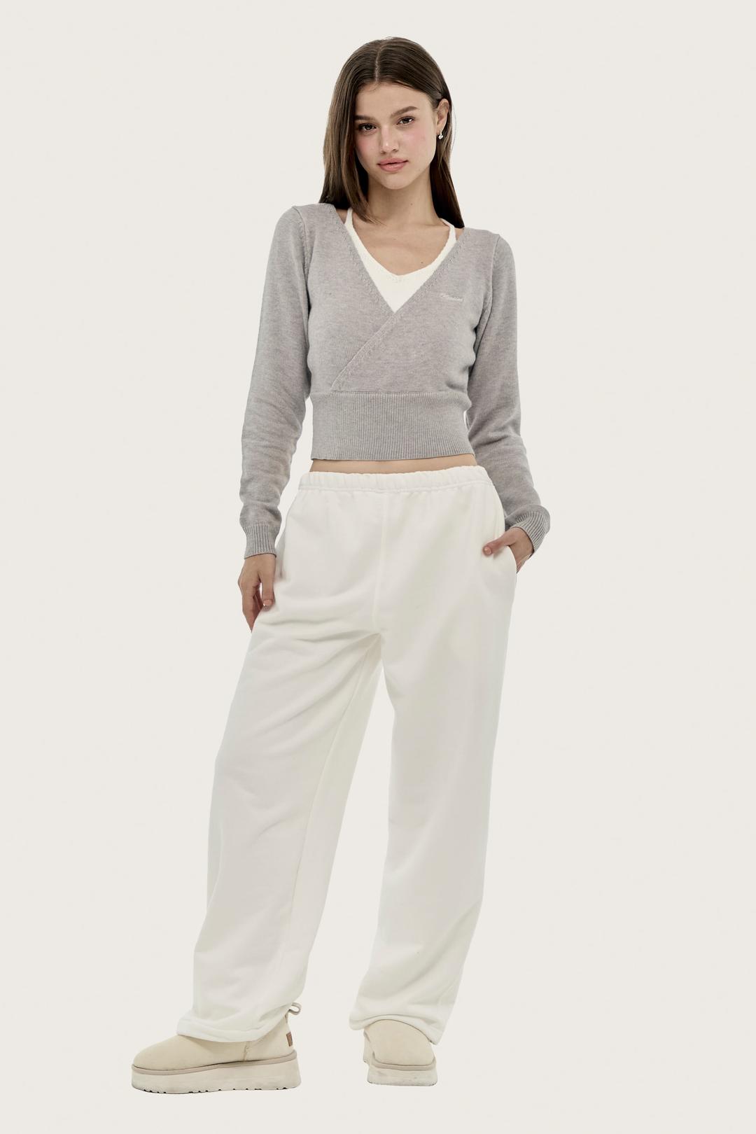 Pastry wrap layered knit